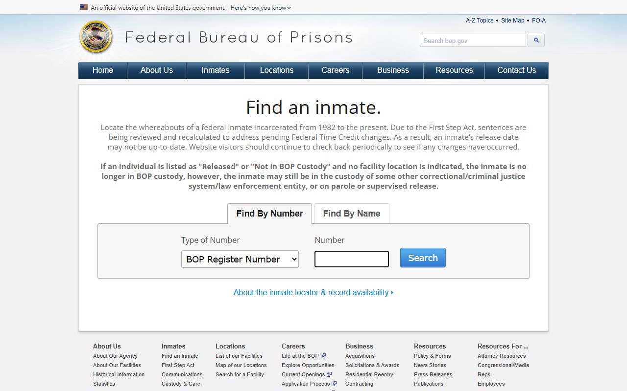 Montgomery County inmate records federal custody name search